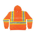 Orange 100% Polyester Full Zipper Hoodie